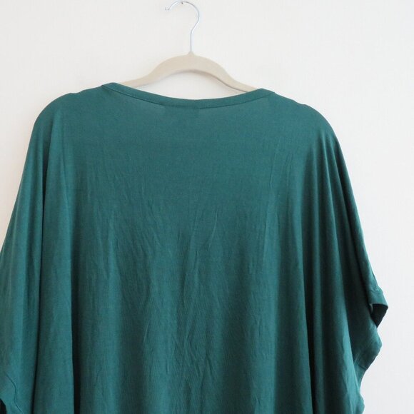 MODCLOTH Kelly Green Tie Front Button Blouse Top Stretch Travel - Size 4X NWOT - Picture 10 of 16